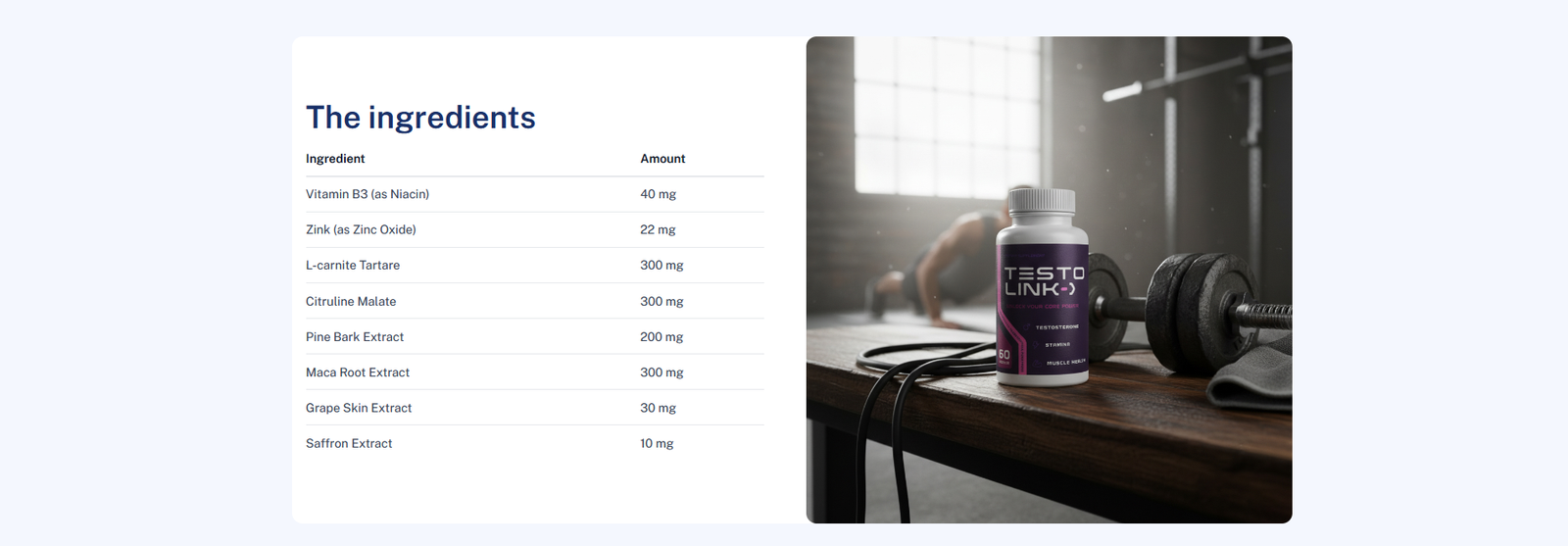 Testo-link-ingredients